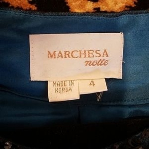 NWT Marchesa Notte Beaded Cocktail Bubble Dress - Picture 6 of 8